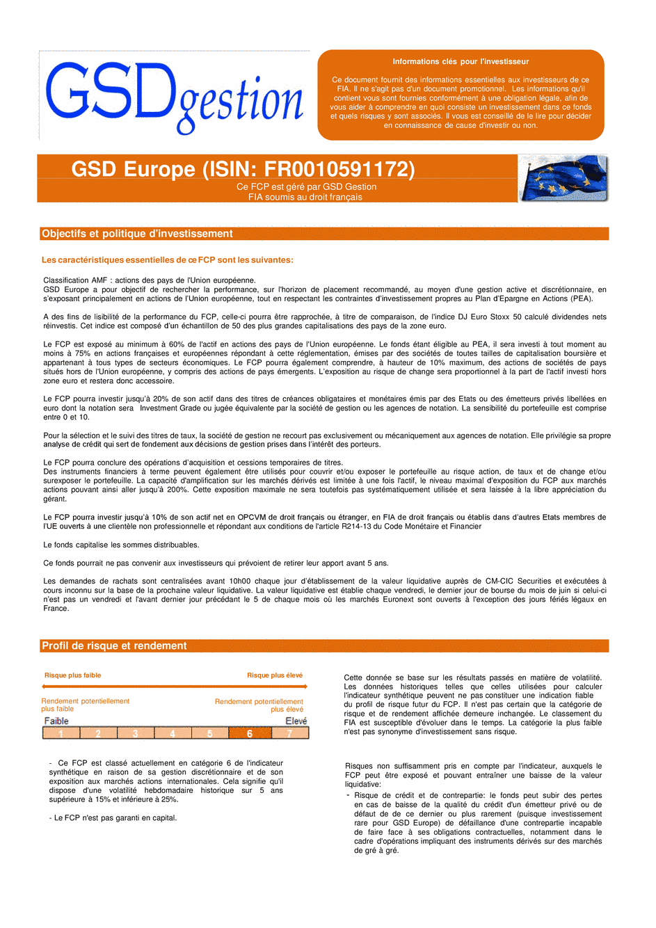 DICI-Prospectus Complet GSD Europe - 03/09/2015 - French