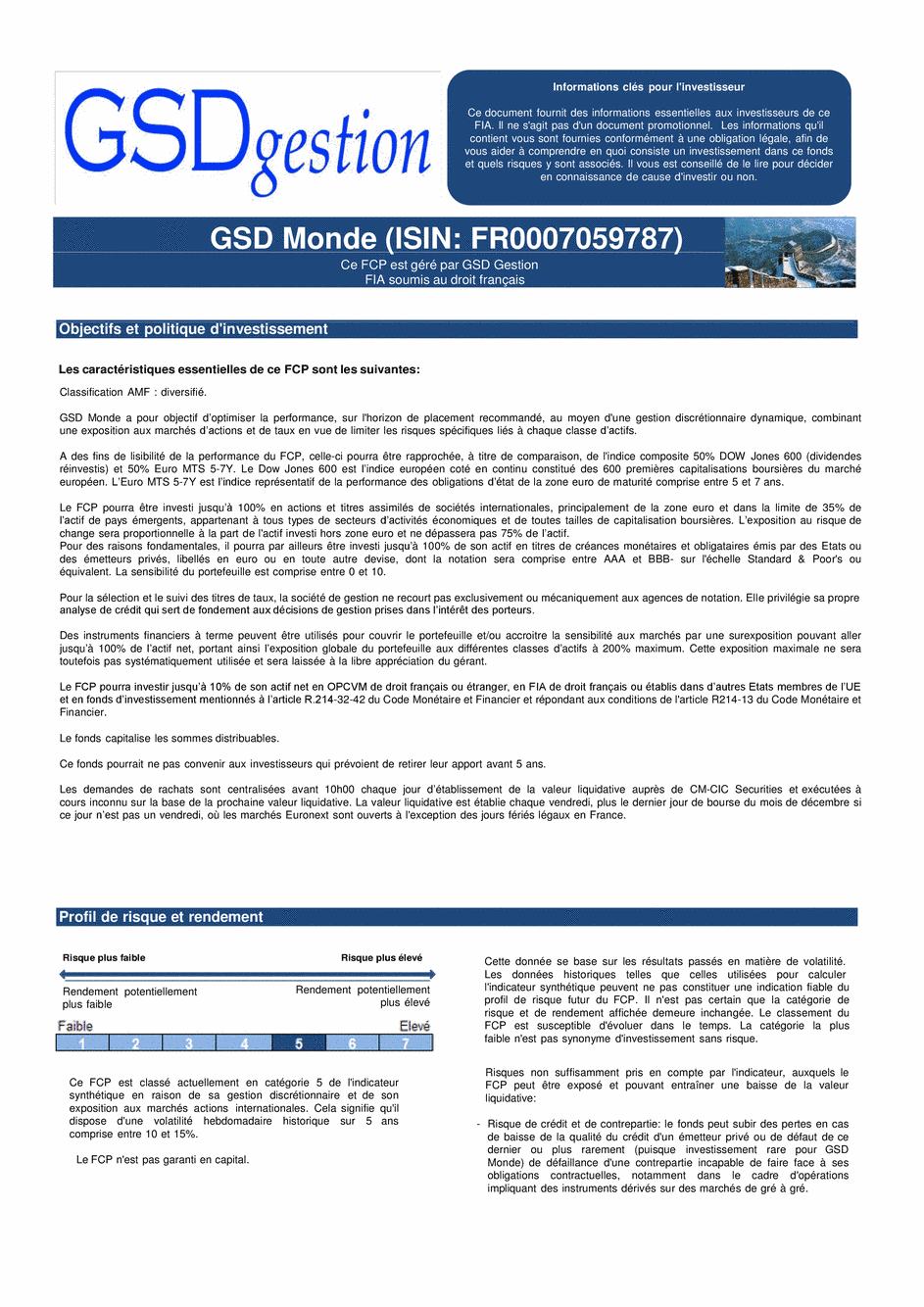 DICI-Prospectus GSD Monde - 06/02/2015 - French