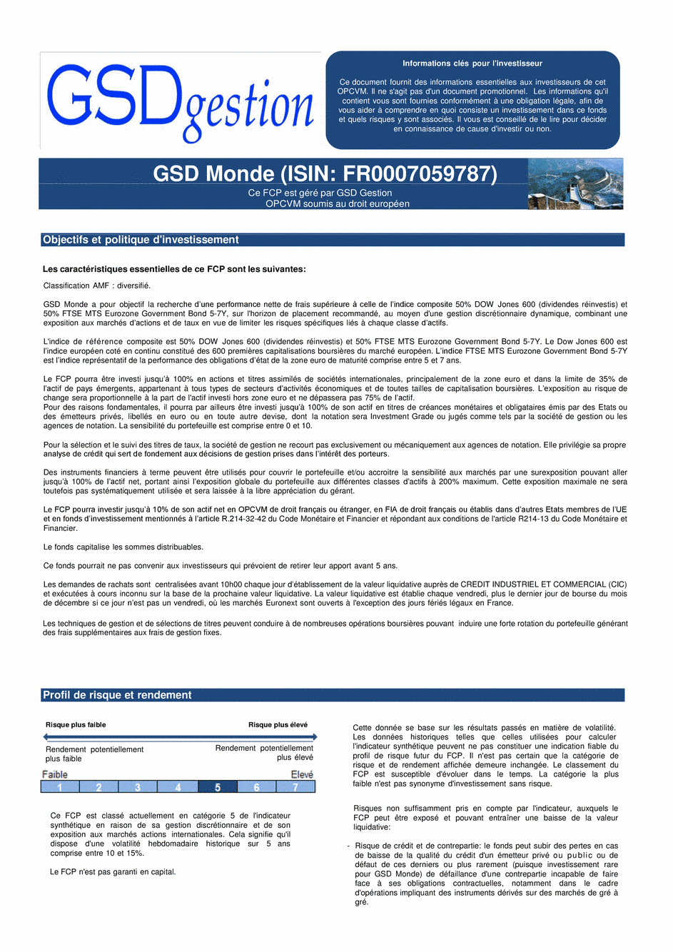 DICI-Prospectus GSD Monde - 17/06/2016 - French