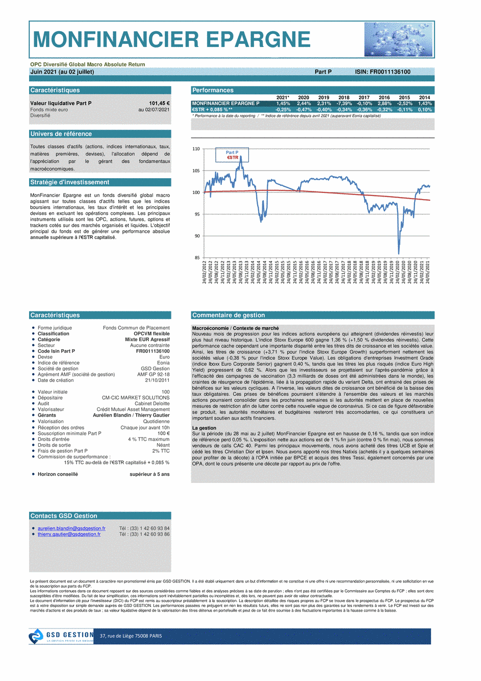 Reporting Monfinancier Epargne P - 13/07/2021 - undefined