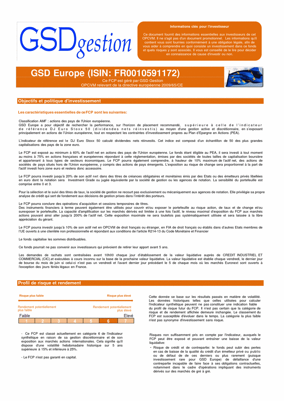DICI-Prospectus Complet GSD Europe - 06/09/2016 - Français