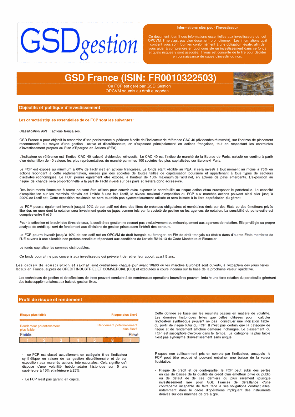 DICI-Prospectus Complet GSD France - 06/09/2016 - Français