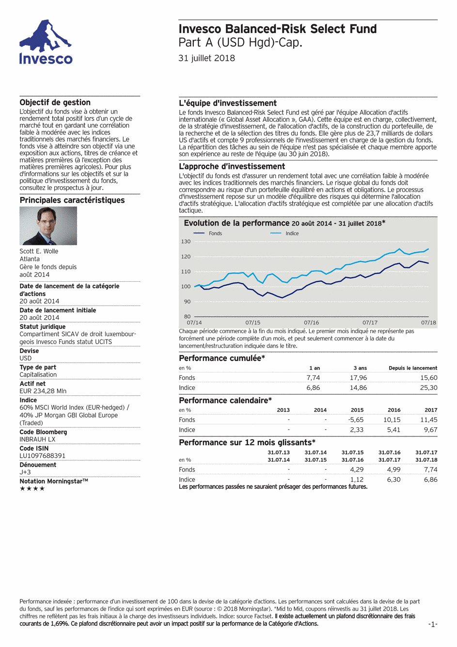 Reporting Invesco Funds SICAV - Balanced-Risk Select Fund - A - 31/07/2018 - Français
