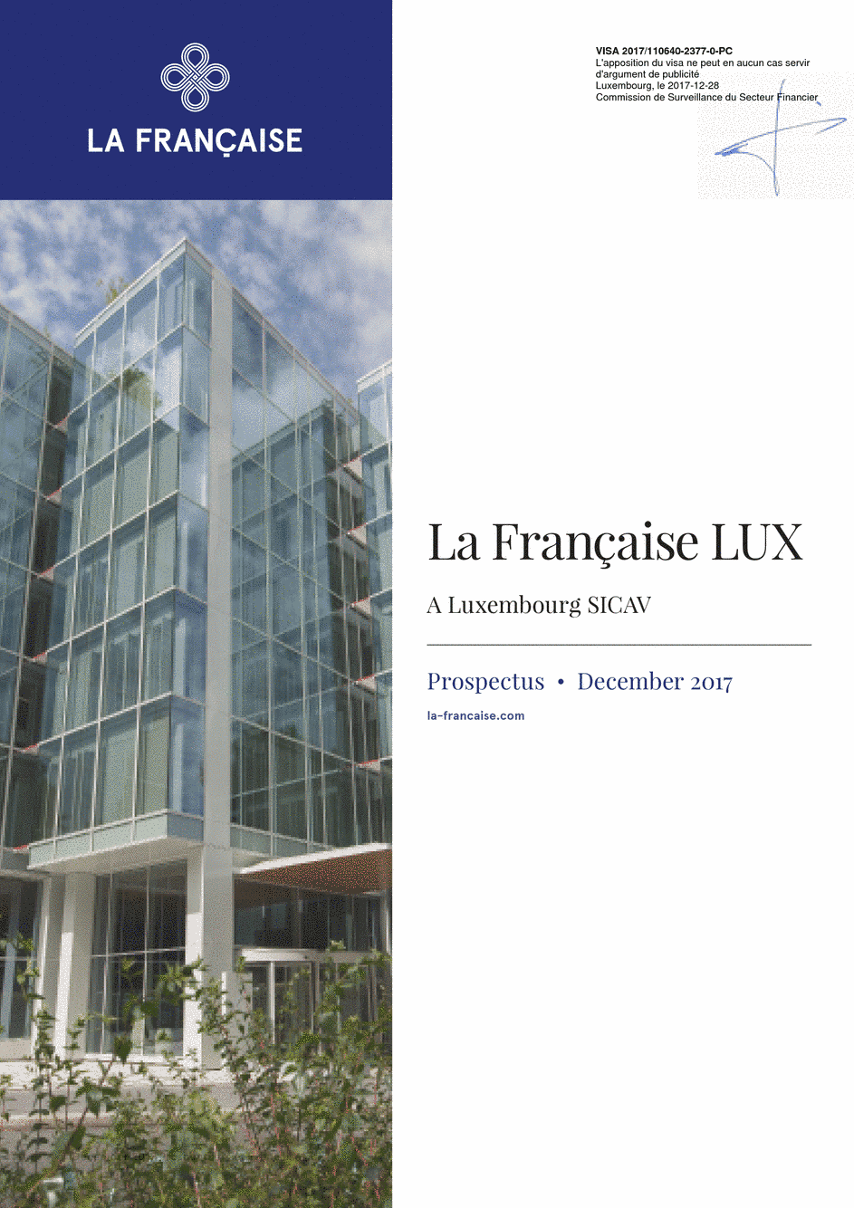 Prospectus La Française LUX - Inflection Point Carbon Impact Euro - I (C) EUR - 28/12/2017 - Anglais