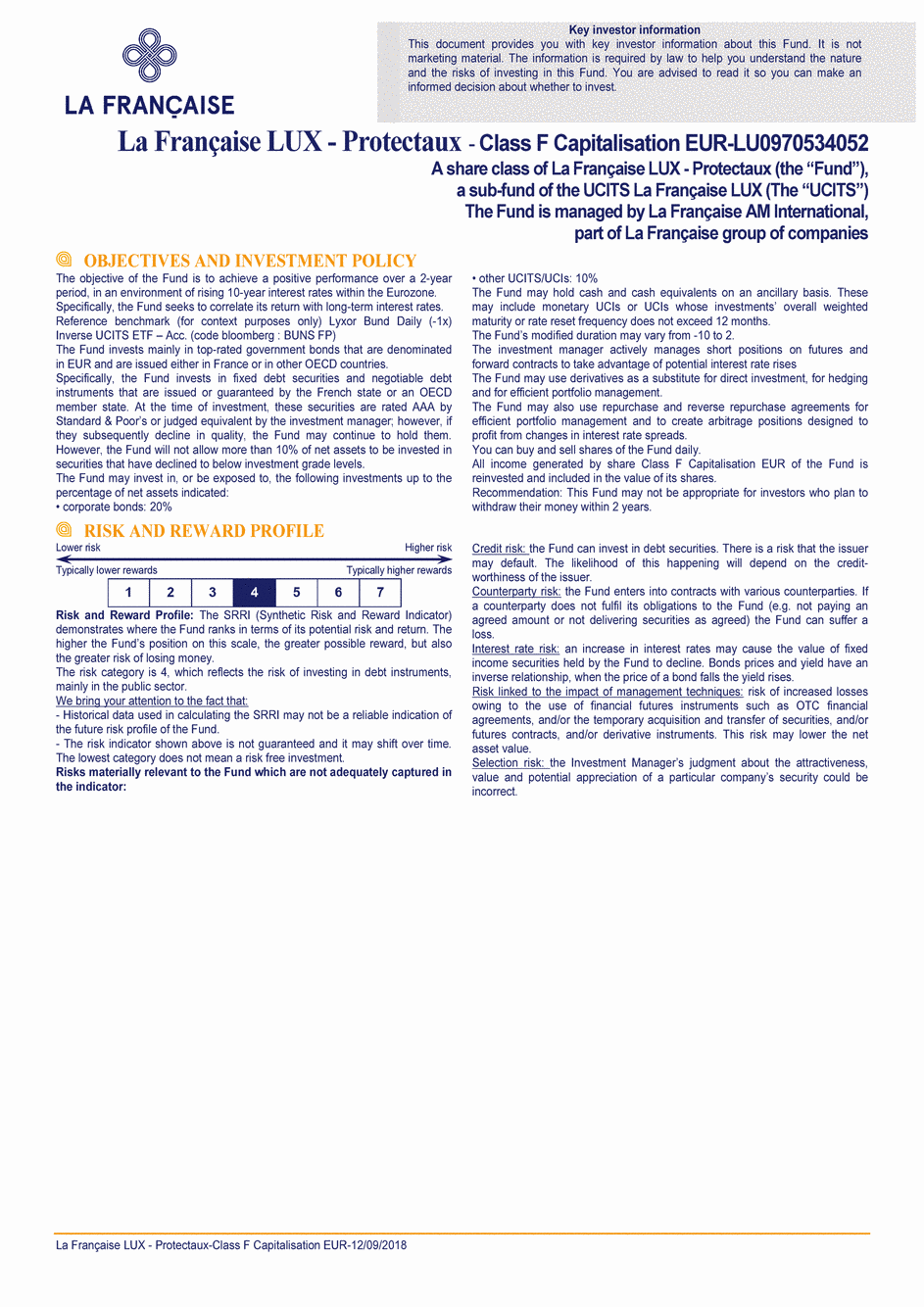 DICI La Française LUX - Protectaux - F (C) EUR - 12/09/2018 - Anglais