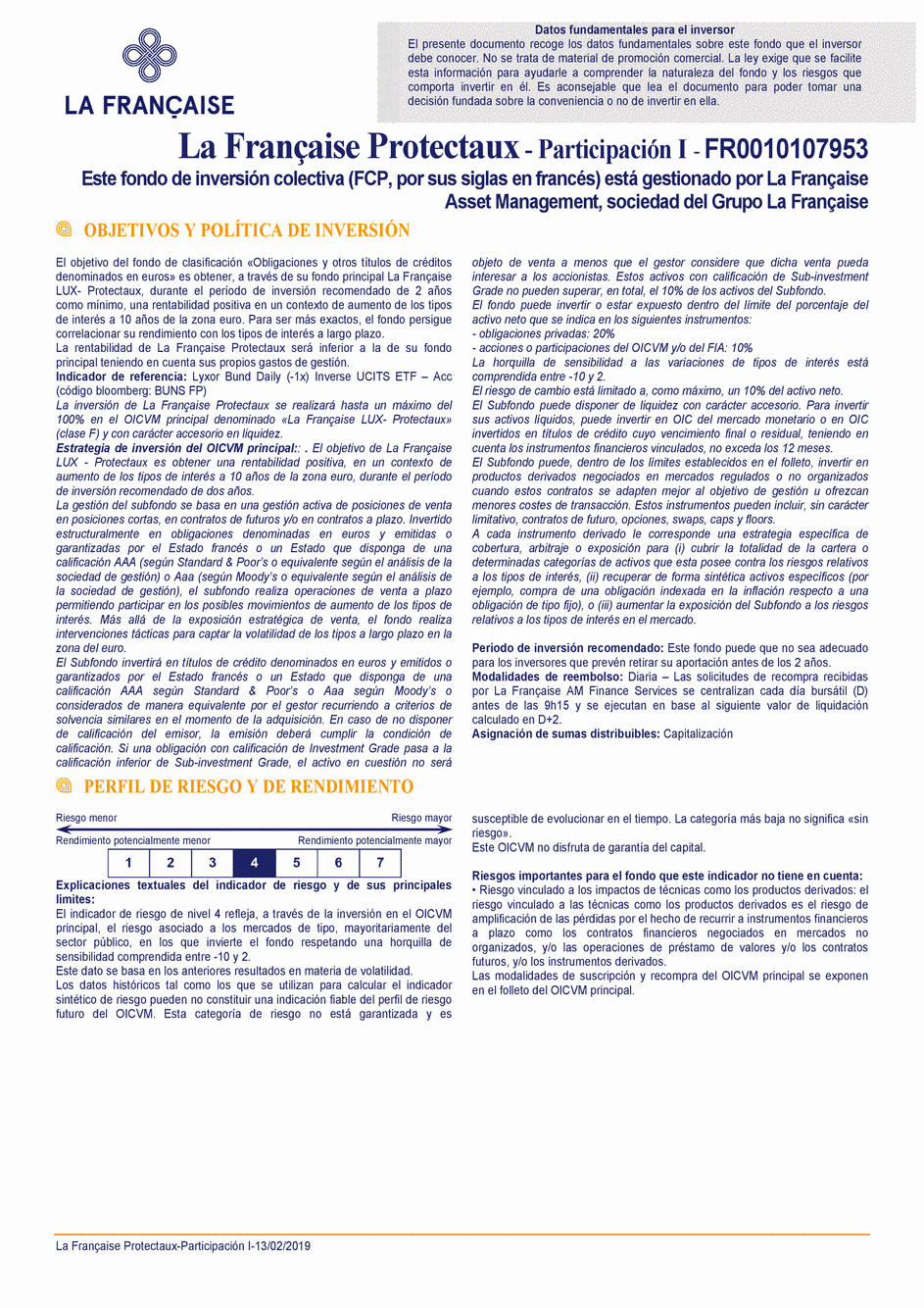 DICI La Française Protectaux - Part I - 13/02/2019 - Espagnol