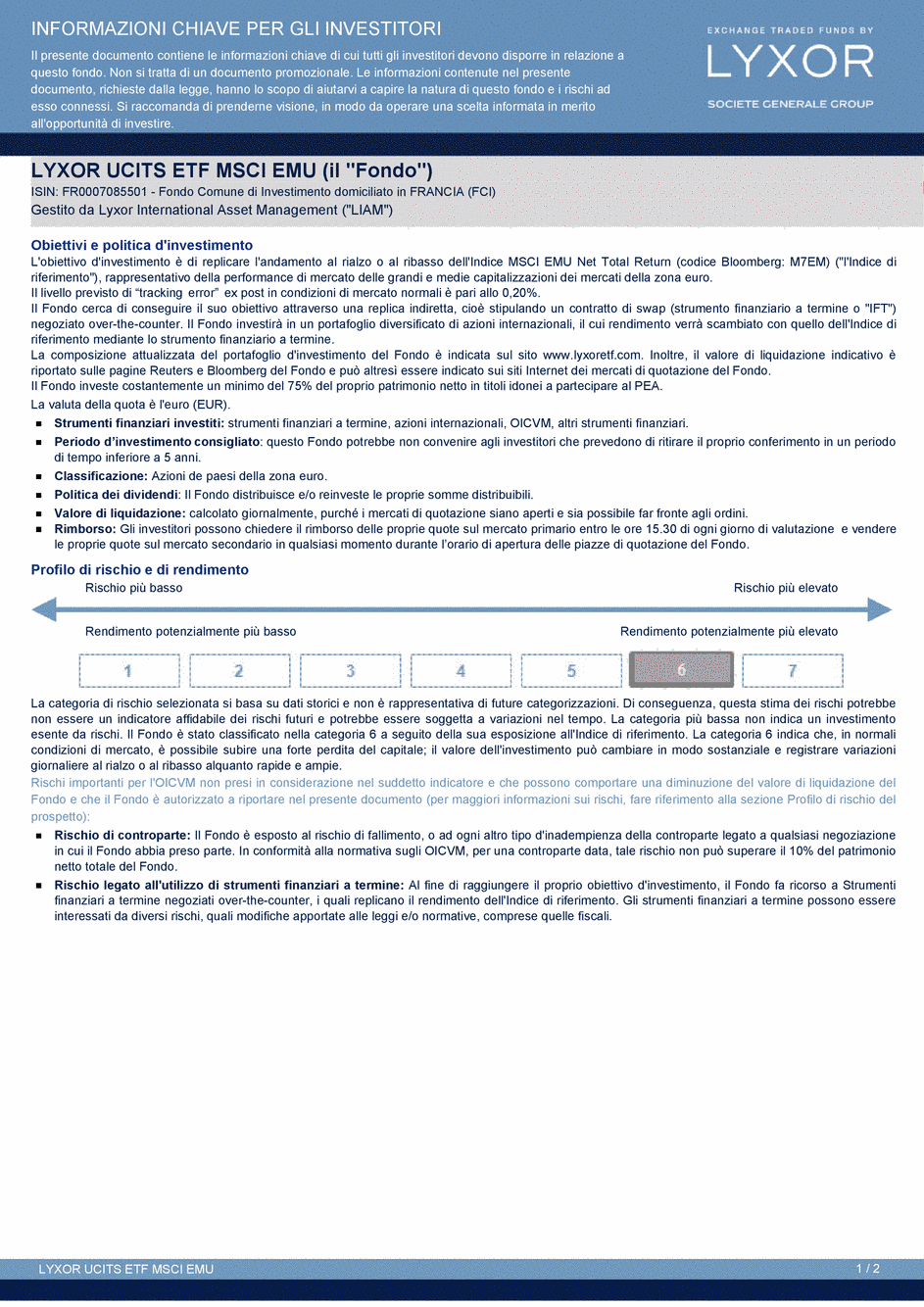 DICI LYXOR MSCI EMU UCITS ETF - 27/03/2014 - Italien