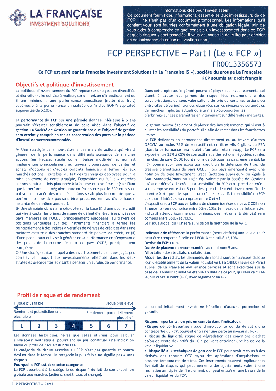 DICI FCP Perspective - Part I - 09/04/2019 - Français